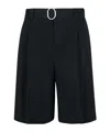 Jil Sander Gabardine Bermuda Shorts In Black