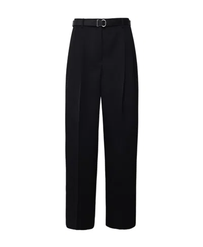Jil Sander Belt Ring Casual Pants In Black