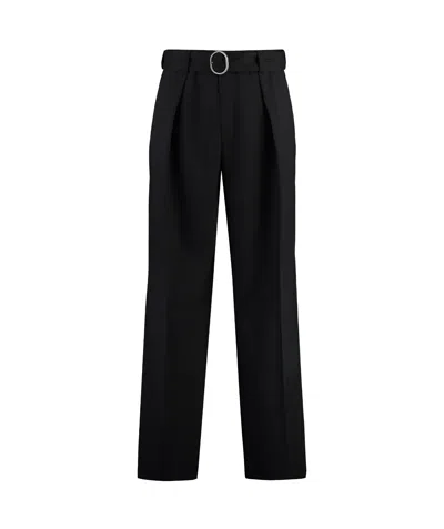 JIL SANDER BELT RING CASUAL PANTS