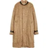 JIL SANDER JIL SANDER BELT TRIM FAUX SHEARLING COAT