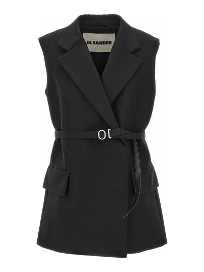 Jil Sander Belt Wool Vest