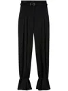Jil Sander Belted Trousers In Black
