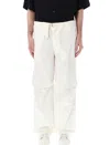 Jil Sander Belted Cargo Pants In Egg Shell
