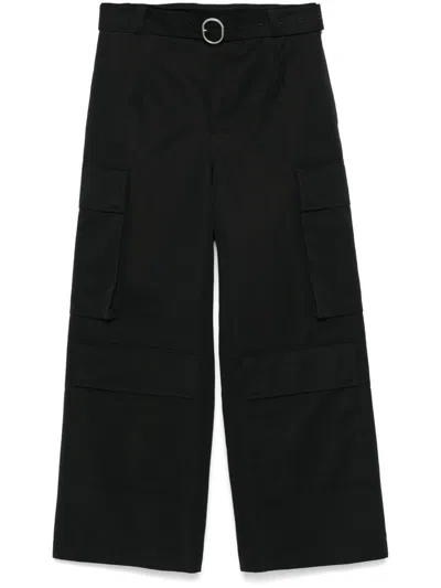 Jil Sander Belted Cargo Pants In Schwarz