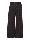 Jil Sander Belted Cargo Trousers In Brown