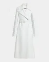 Jil Sander Belted Cashmere Double-breasted Long Coat In White
