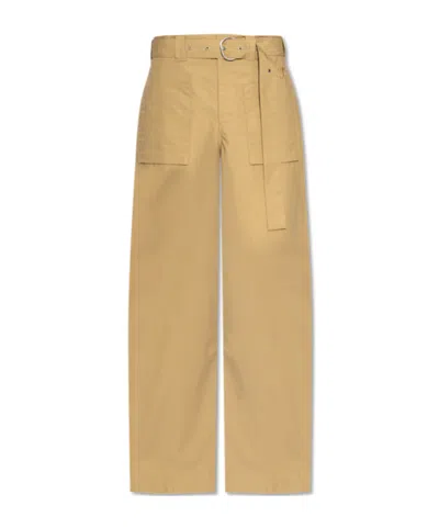 Jil Sander Belted Casual Pants In Nude