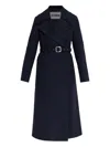 Jil Sander Belted Coat In Blue