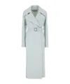 Jil Sander Cashmere Coat Belted Waist In Blue