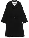 Jil Sander Oversize Wool Gabardine Trench Coat In Schwarz