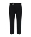 Jil Sander Cropped Pant Flared Hem In Black