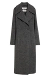 Jil Sander Belted Double Breasted Coat In Shadow