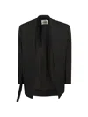 Jil Sander Open Belted Blazer In Black