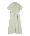 Jil Sander Belted Midi Dress In White