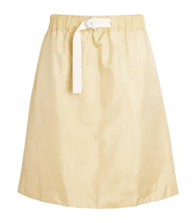 Jil Sander Belted Mini Skirt In Beige