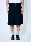 Jil Sander Belted Pleated Shorts In Black