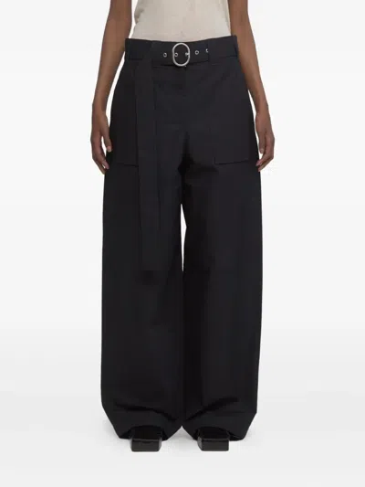 Jil Sander Belted Pocket Trousers In Multi