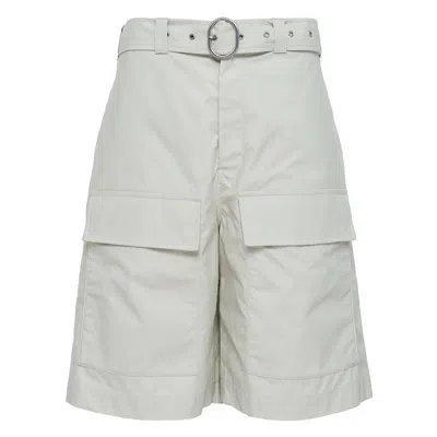 Jil Sander Belted Shorts In Gray