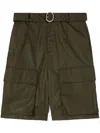 Jil Sander Belted Shorts In Green