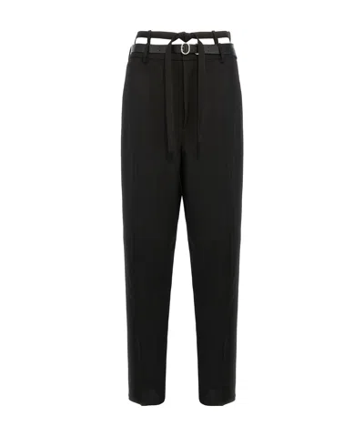 Jil Sander Strap Pants Black