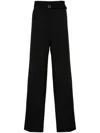 Jil Sander Belted Tailored Trousers In Black