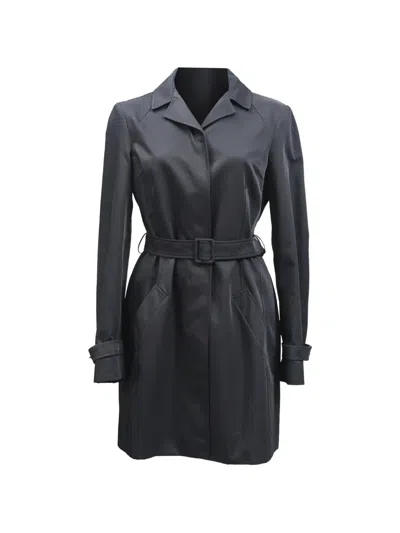 Pre-owned Jil Sander Belted Trench Coat In Black