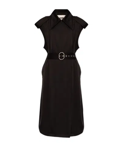 JIL SANDER JIL SANDER SLEEVELESS BELTED TRENCH COAT