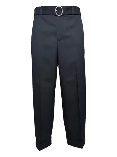 JIL SANDER BELTED TROUSERS