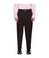 Jil Sander Brown Belted Trousers In Black
