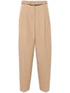 Jil Sander Woman Pants Sand Size 6 Wool In Braun