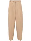 Jil Sander Woman Pants Sand Size 6 Wool In Brown