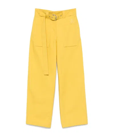 JIL SANDER BELTED TROUSERS