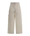 Jil Sander Belted Waist Cargo Trousers In Neutral