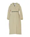 Jil Sander Single-breasted Belted Coat In Nude