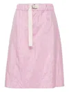 Jil Sander Belted-waist Skirt In Pink