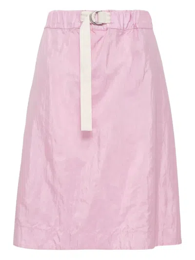 Jil Sander Belted-waist Skirt In Pink