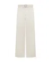 Jil Sander Belted-waist Wide-leg Pants In White