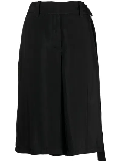 Jil Sander Belted Shorts In Black