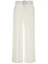 Jil Sander White Cotton Wide-leg Pant In Weiss