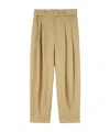 Jil Sander Belted Wide-leg Trousers In Nude