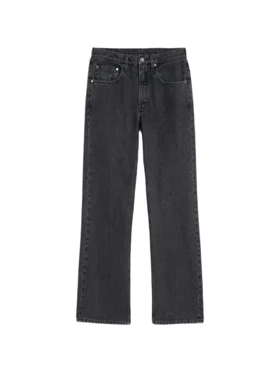 Jil Sander Belt-loops Cotton Jeans In Gray
