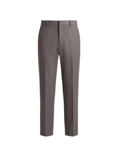 Jil Sander Belt-loops Pressed-crease Trousers In Black
