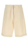 Jil Sander Bermuda Shorts With Back And Side Pockets In Neutral