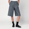 Jil Sander Bermuda In Lana Dark Sky In Gray