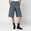 Jil Sander Bermuda In Lana Dark Sky In Multi