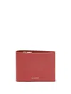 Jil Sander Bi-fold Leather Wallet In Red