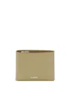 Jil Sander Bi-fold Logo-debossed Leather Wallet In Nude