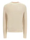 Jil Sander Bianco Sweater In Alpaca And Virgin Wool Blend In Neutral