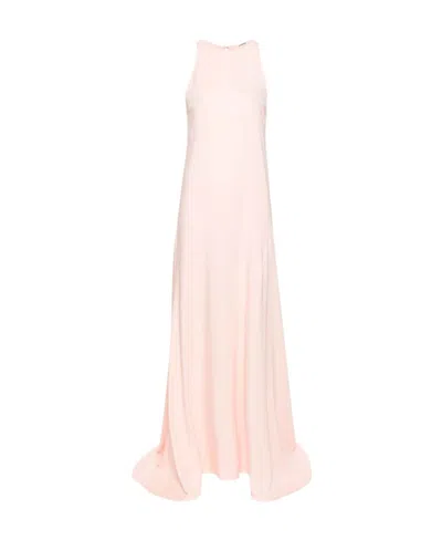 Jil Sander Bias-cut Sleeveless Gown In Pastel Pink