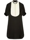 Jil Sander Bib-collar Mini Dress In Black